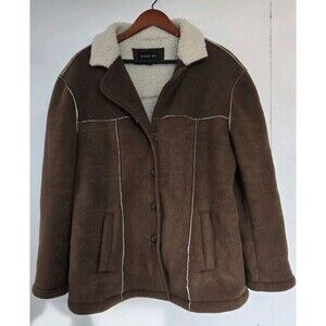 Braetan Coat Womens XL Chocolate Brown Wool Winter Old Money Penny Lane Timeless